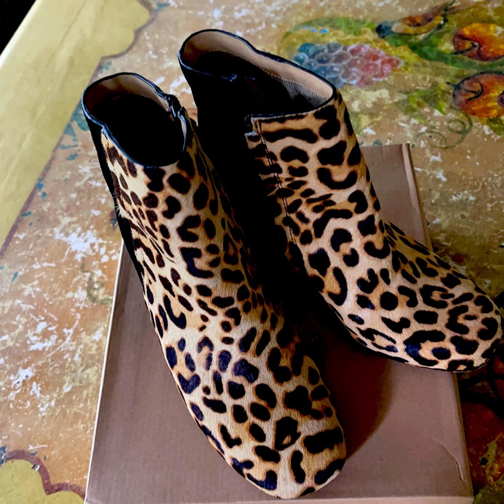 animal print ankle boots